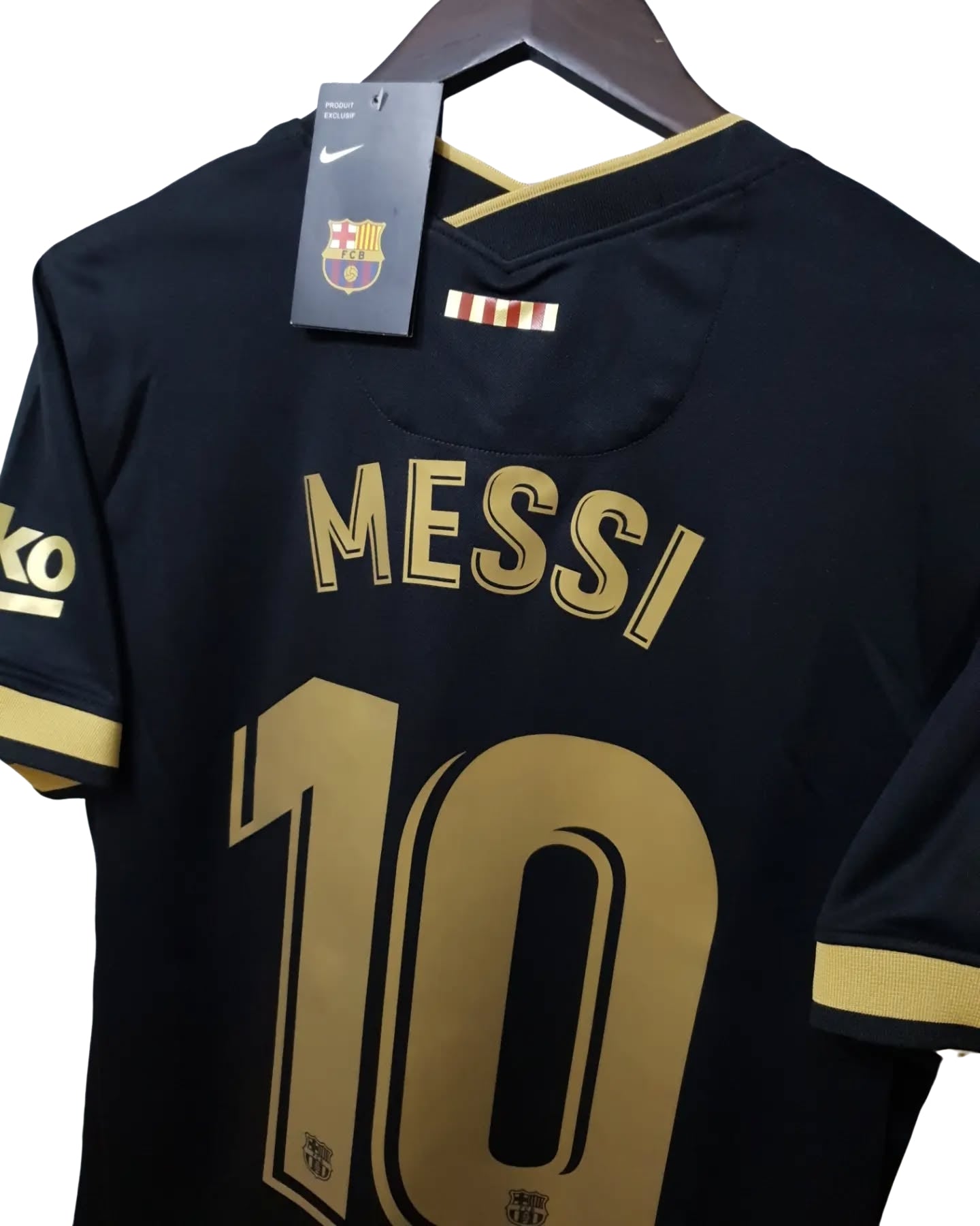 Authentic Messi #10 Jersey FC Barcelona 2020/2021 Football Shirt Away Black Soccer