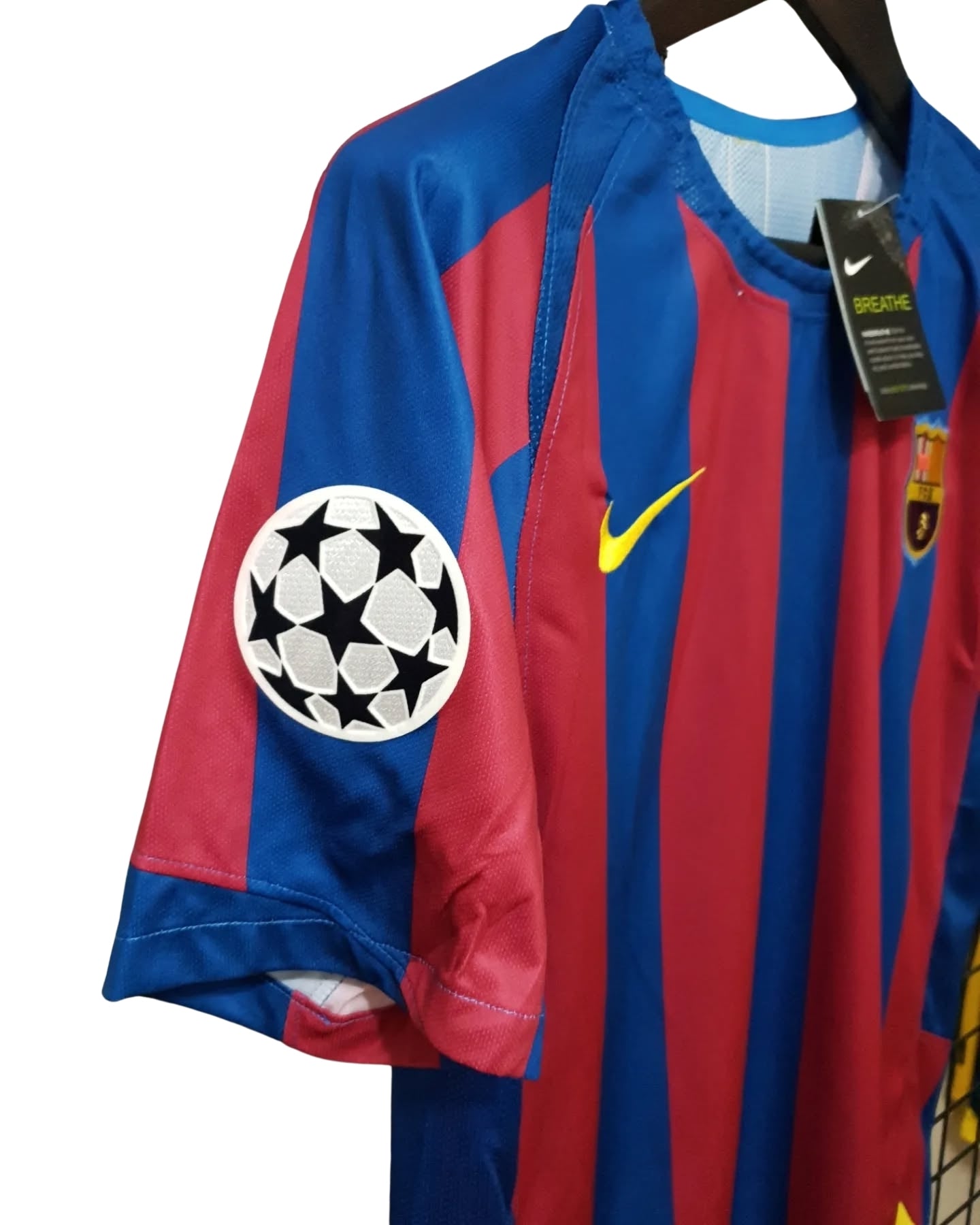 Authentic Ronaldinho #10 Barcelona 2005/06 UCL Final Jersey – Home Shirt of Champions