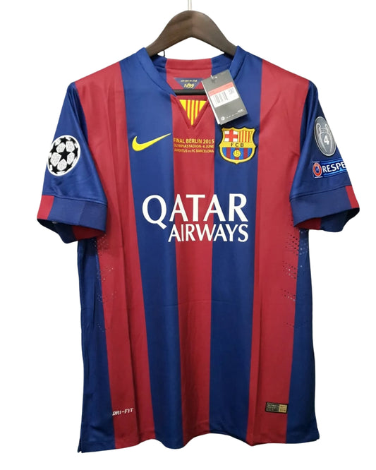 Authentic Messi #10 Home Jersey FC Barcelona 2014-2015 Retro Champions League Edition