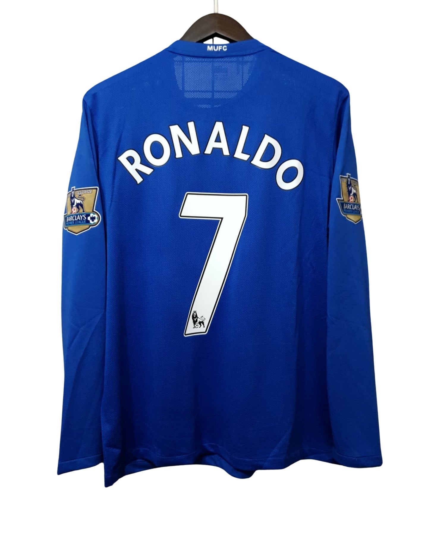 Authentic Cristiano Ronaldo #7 Manchester United 07/08 away Jersey Long Sleeve