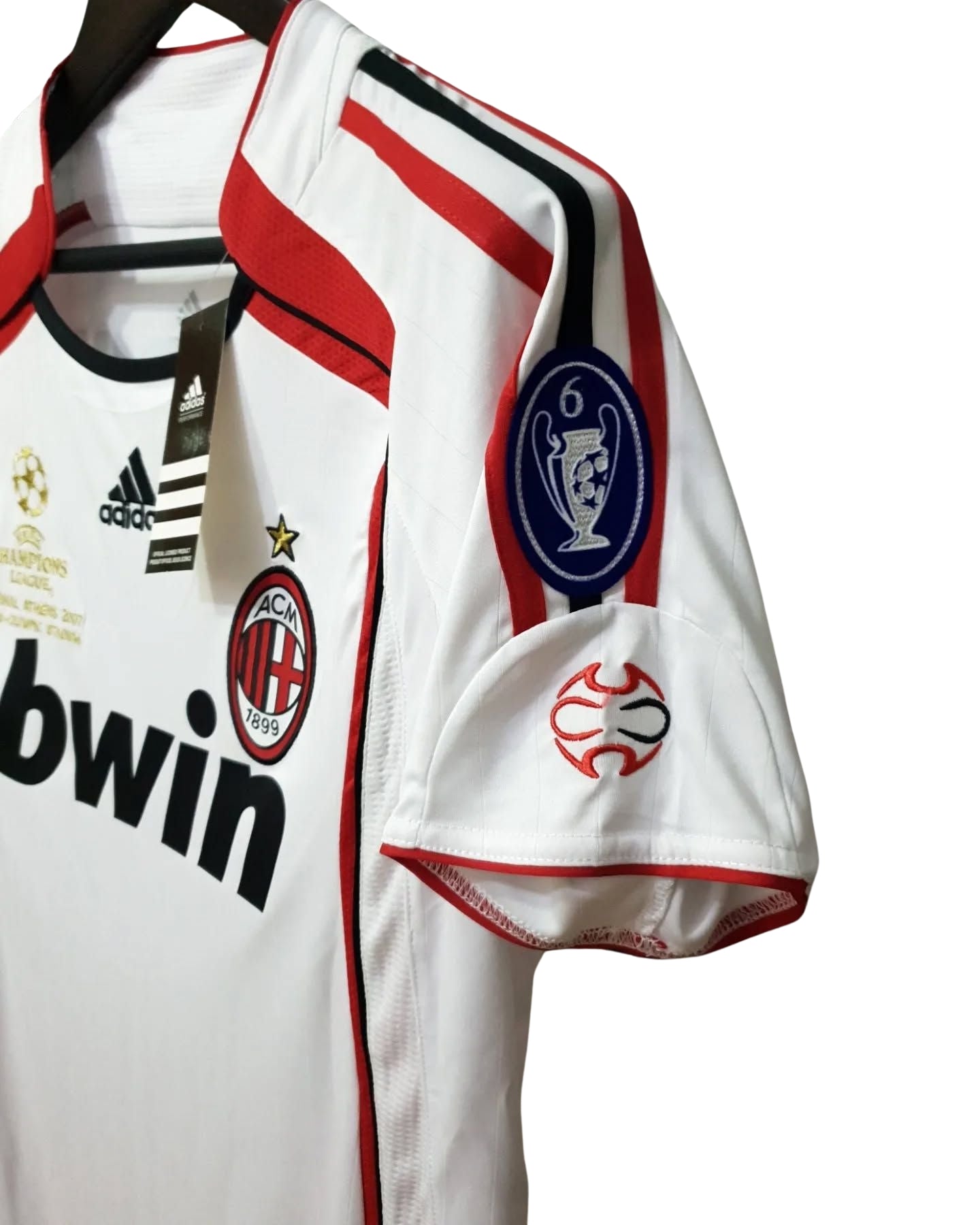 Authentic MALDINI #3 jersey AC Milan 2006/2007 Retro White Away Football Shirt