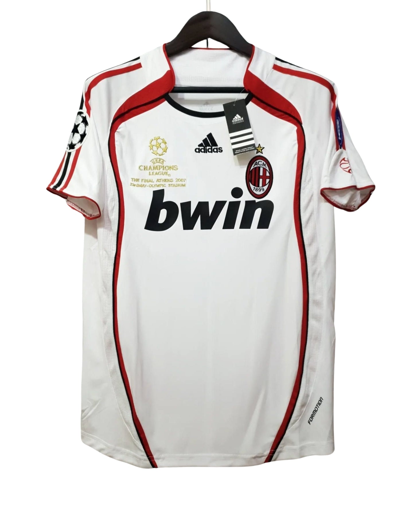 Authentic MALDINI #3 jersey AC Milan 2006/2007 Retro White Away Football Shirt