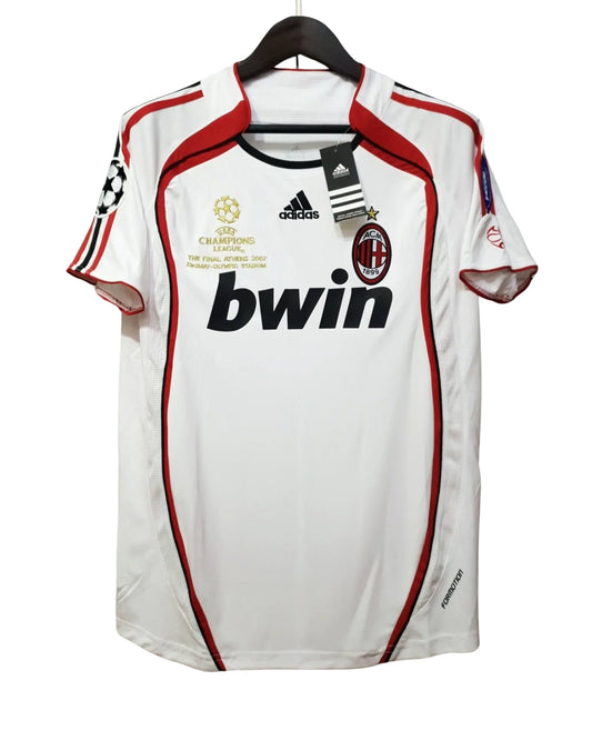 Authentic MALDINI #3 jersey AC Milan 2006/2007 Retro White Away Football Shirt