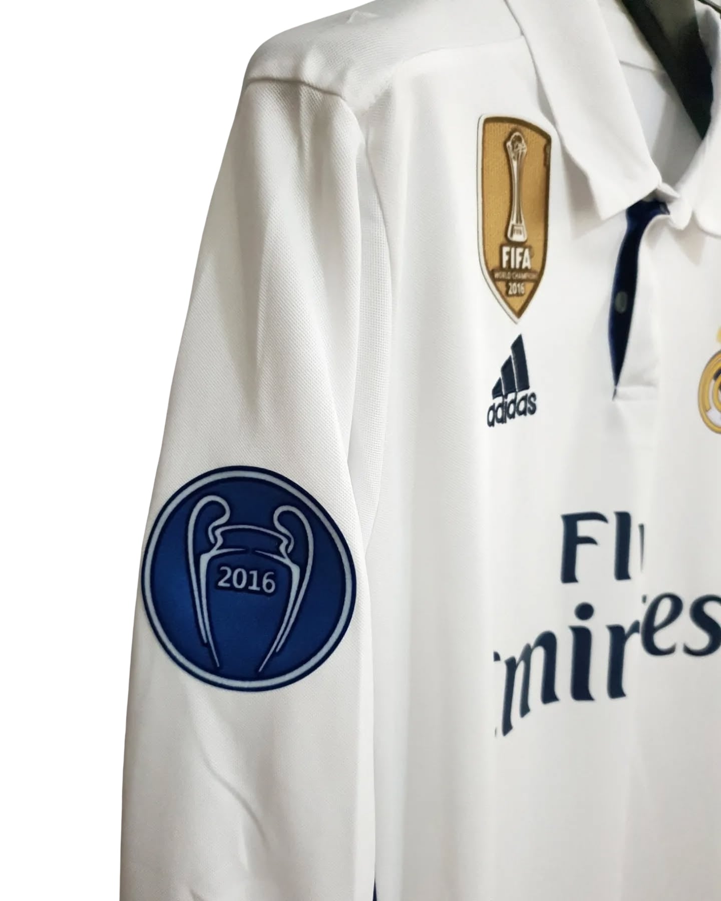 Authentic Ronaldo #7 Jersey 2016-17 Real Madrid Home Champions League Long Sleeve